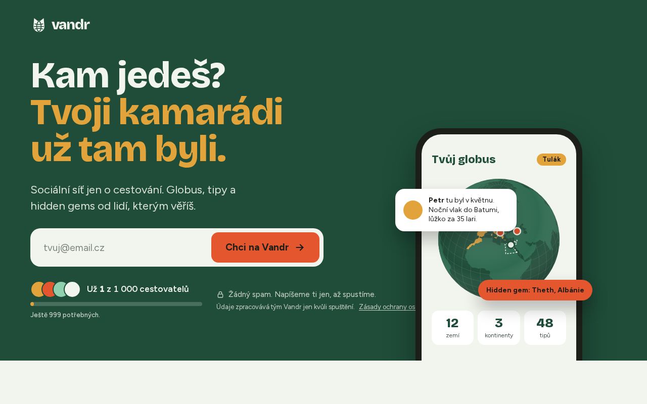 Preview of Vandr Web