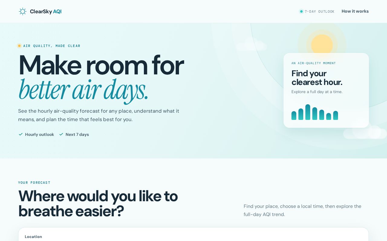 Preview of Clearsky Aqi