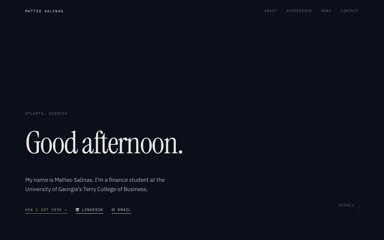 Preview of Personal Website