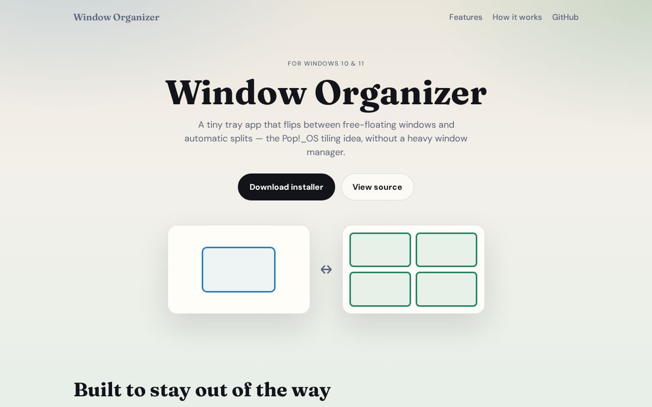 Preview of Window Organizer