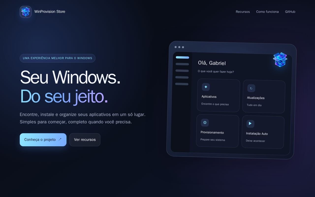 Preview of WinProvision Store