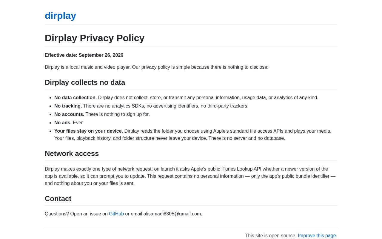 Preview of Dirplay