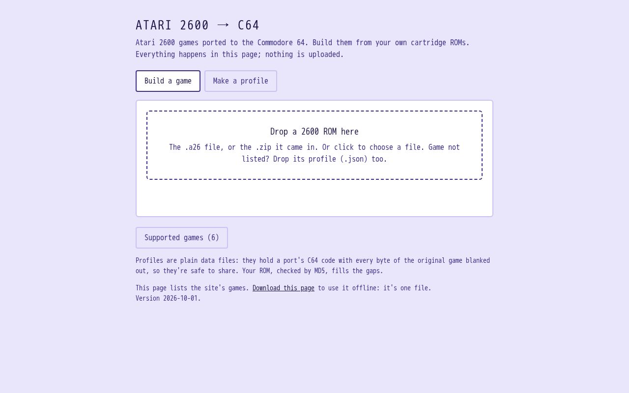 Preview of C64 2600 Ports