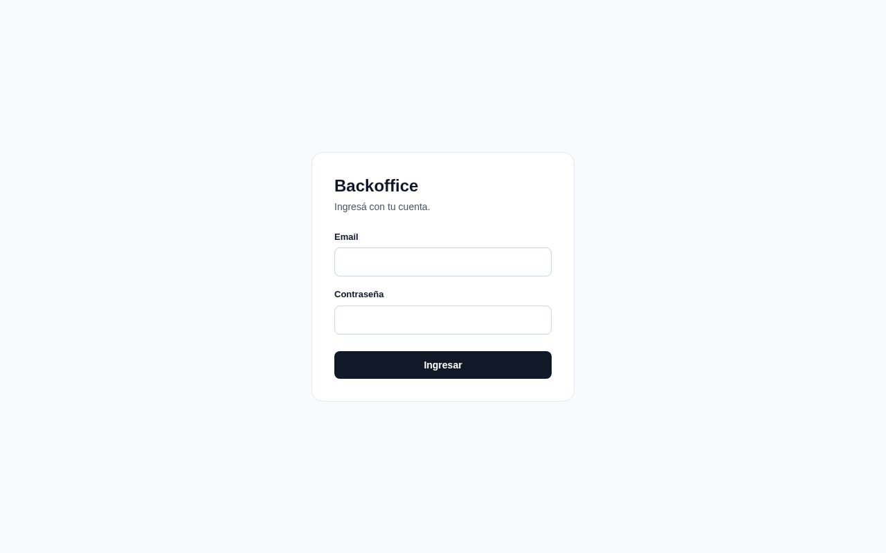 Preview of Backofficet Emplate