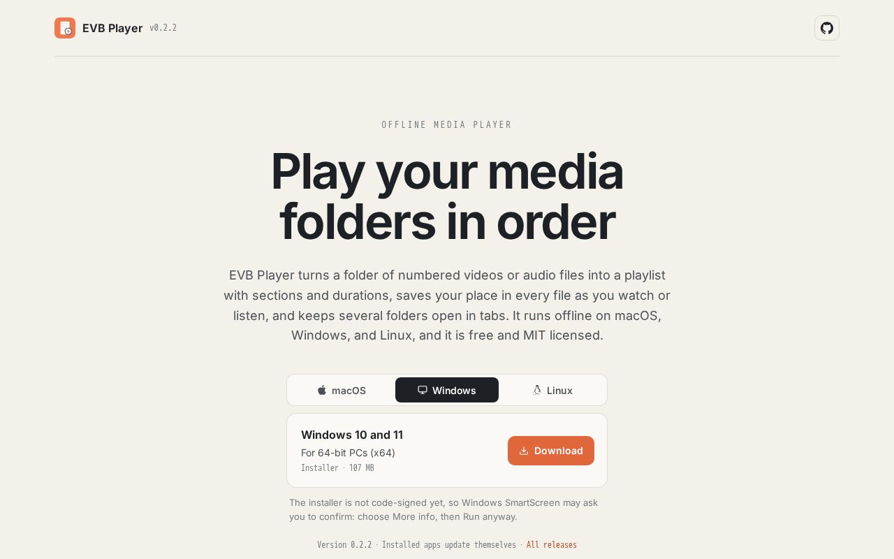 Preview of Evb Player