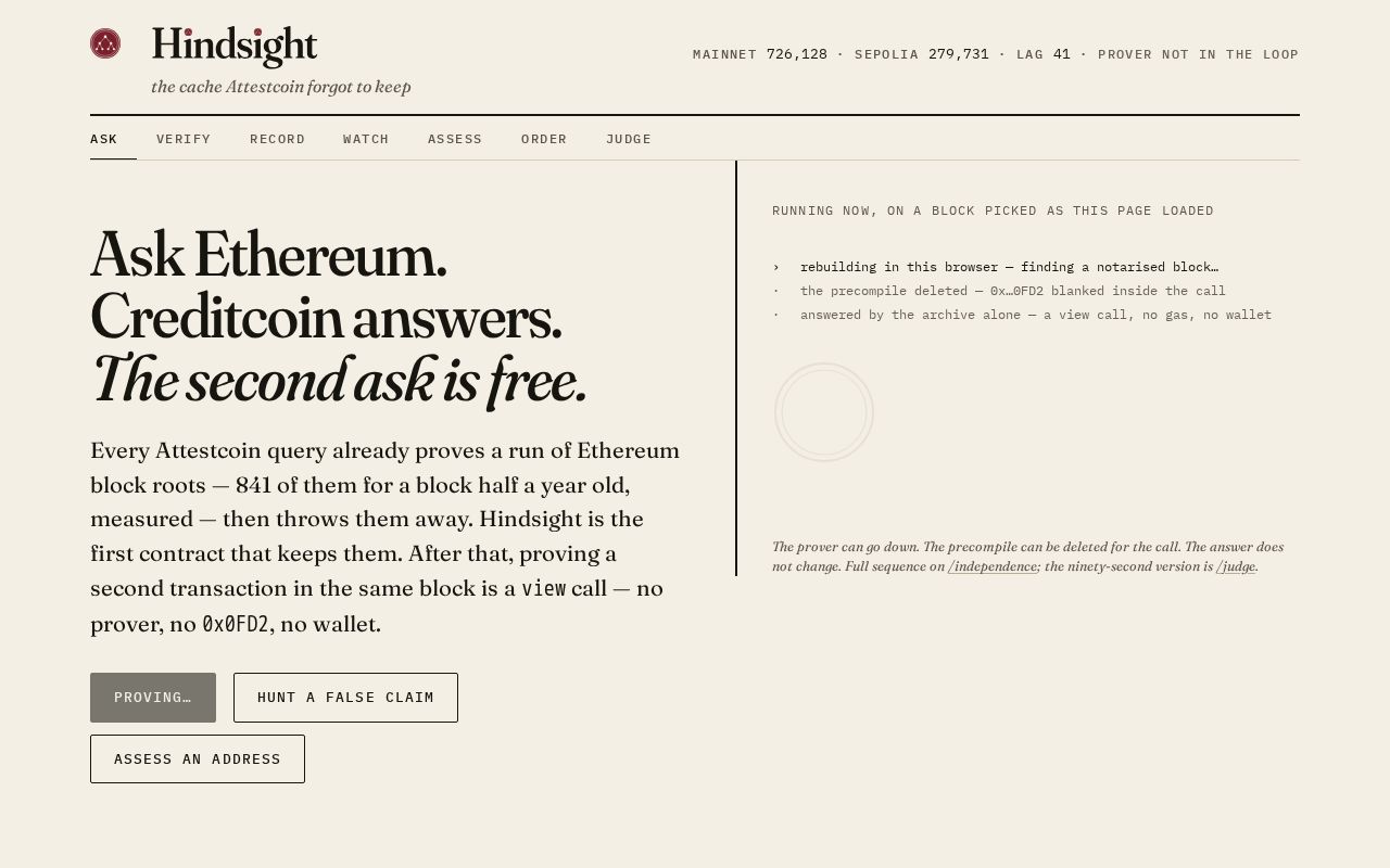 Preview of HINDSIGHT