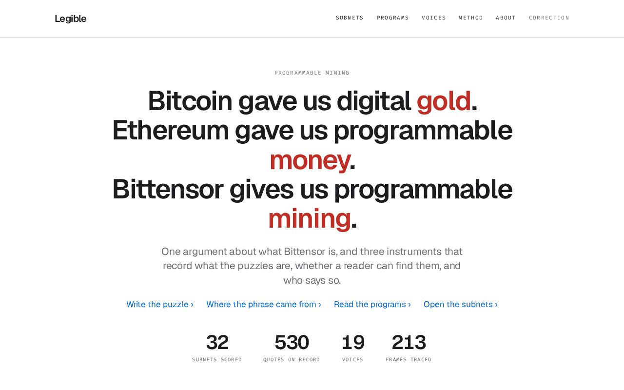 Preview of Legible Network
