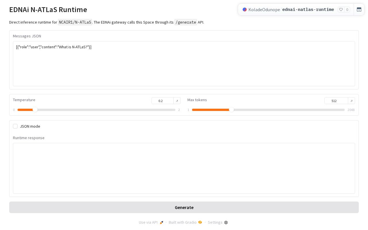 Preview of EDNAi N-ATLaS Runtime