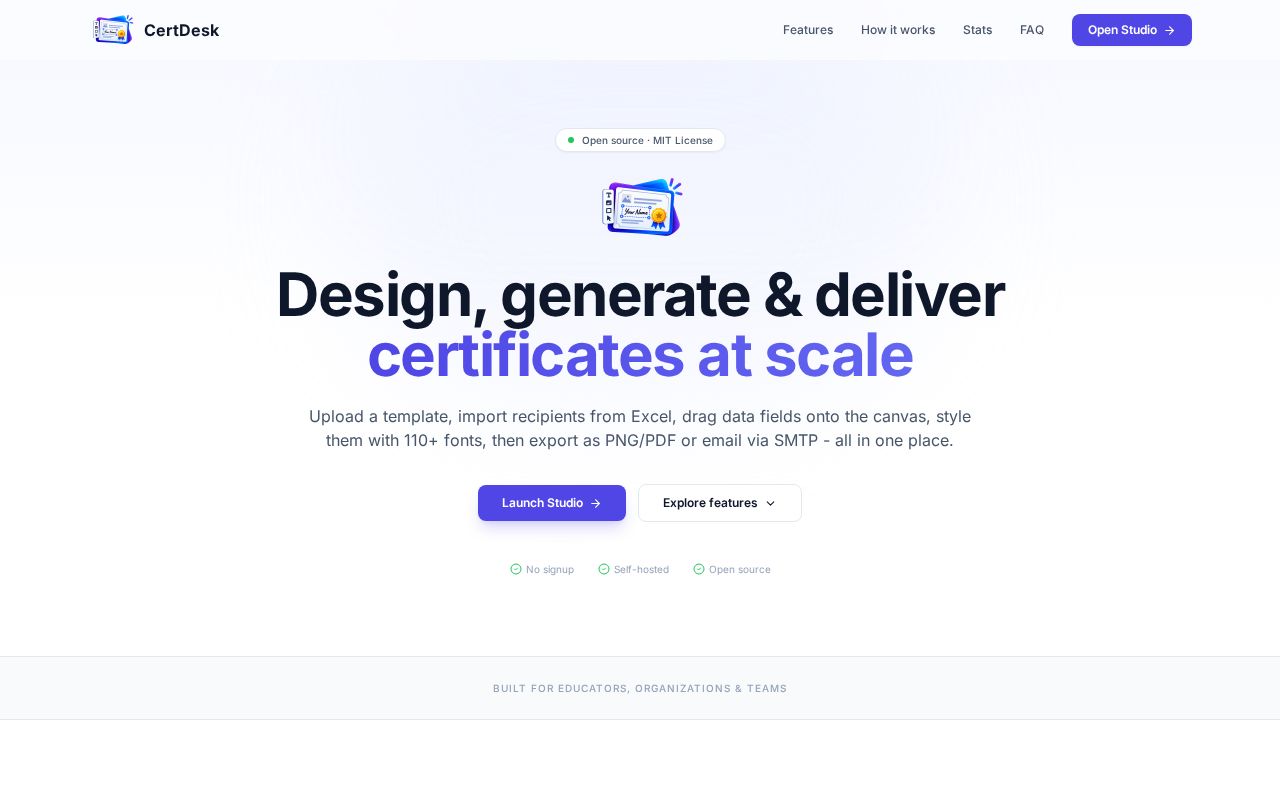 Preview of CertDesk