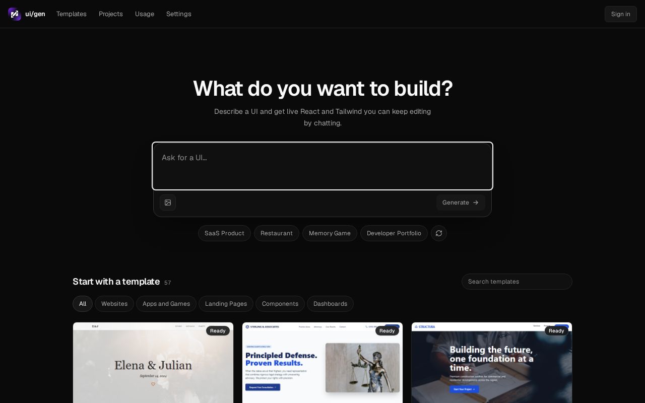 Preview of Website Builder
