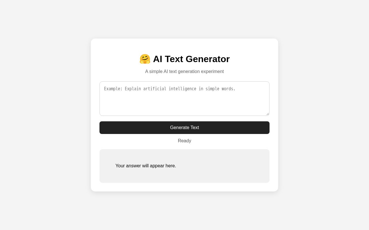 Preview of My Text Generator