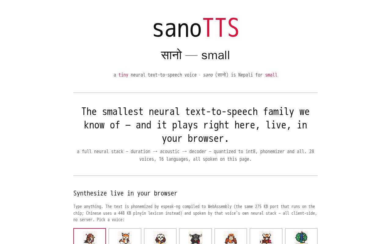 Preview of sanoTTS