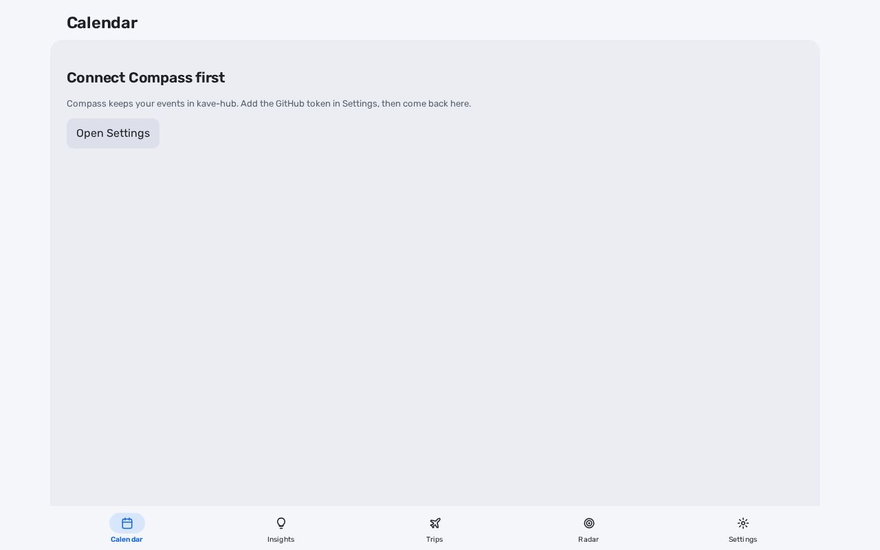 Preview of Kave Calendar App