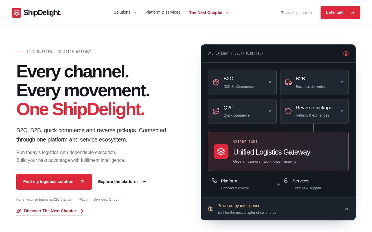 Preview of ShipDelight Vue