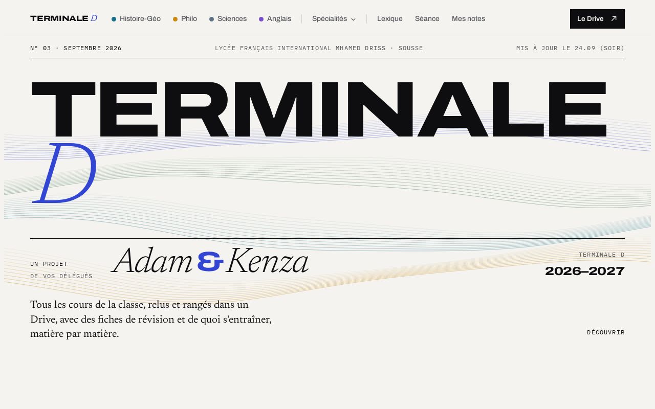 Preview of Terminale D Site