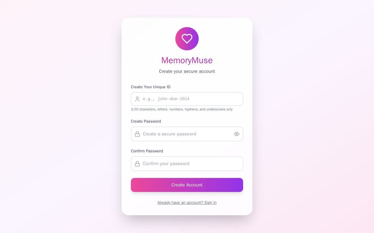 Preview of MemoryMuse – Private Relationship Tracker