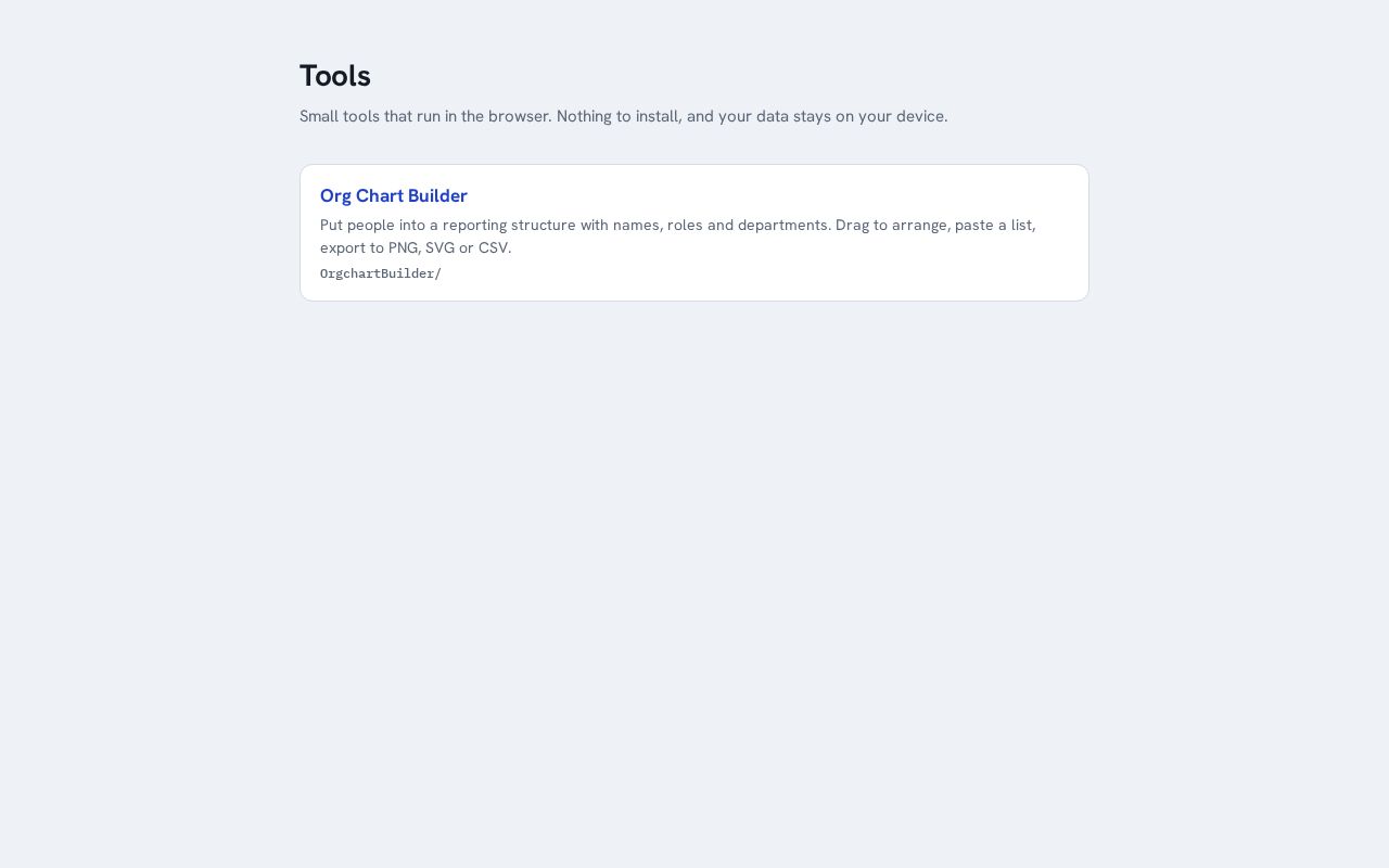 Preview of Tools