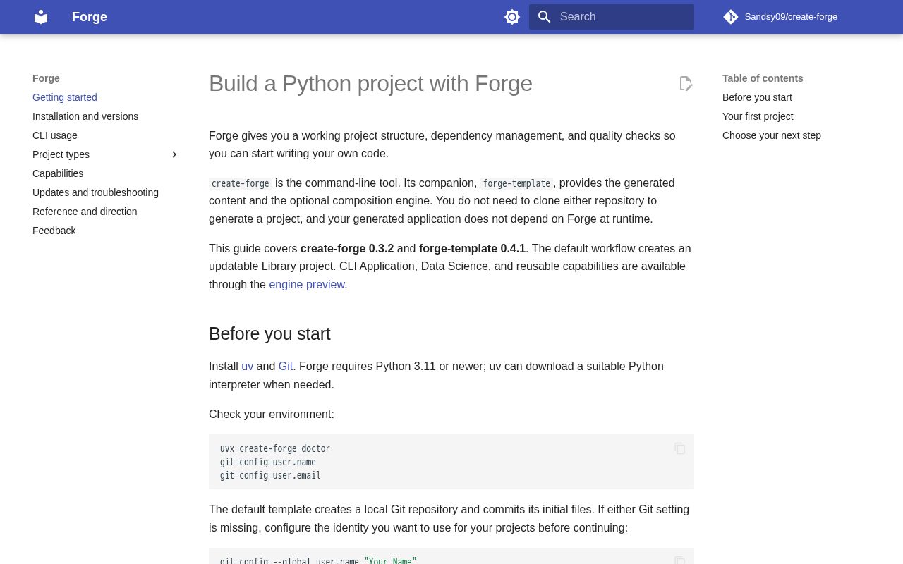 Preview of Create Forge