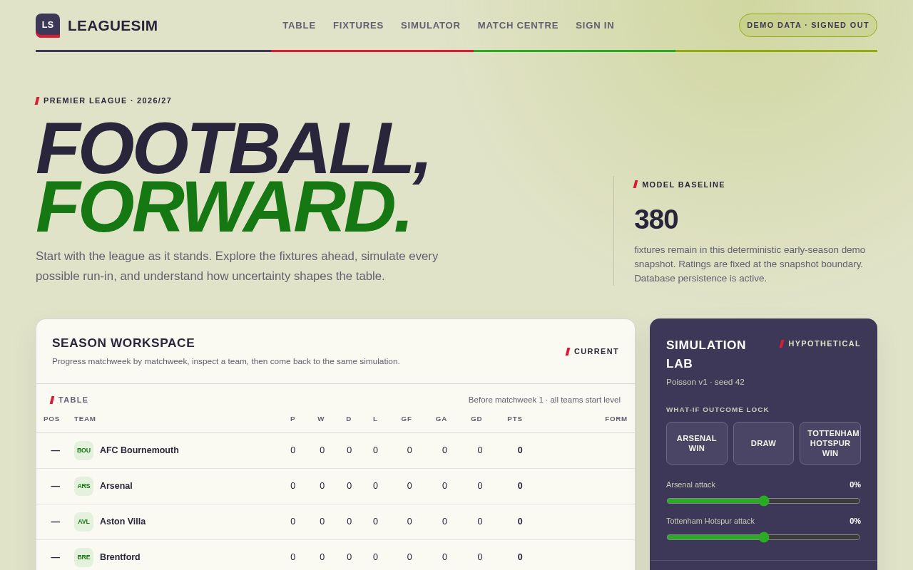 Preview of League Sim