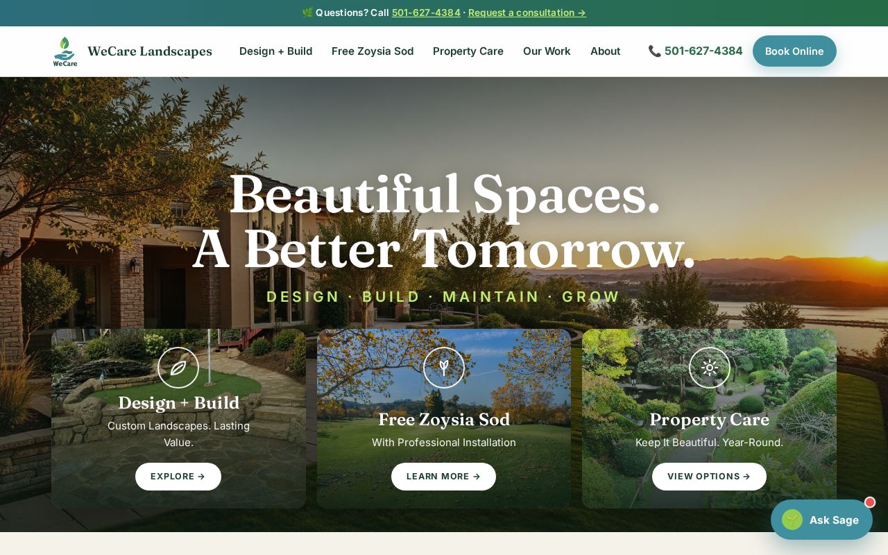 Preview of Free concept preview for We Care Lawn & Landscape (Hot Springs, AR) — by MixedMakerShop