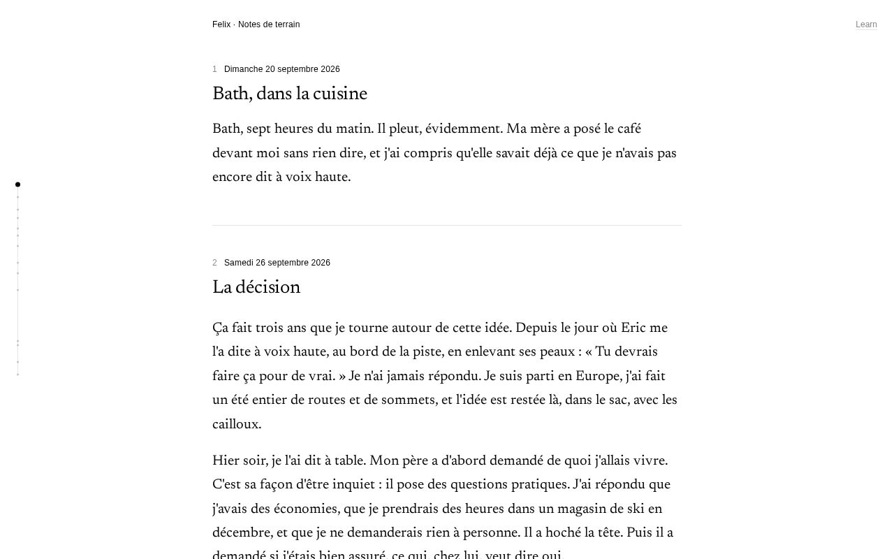 Preview of Felix Field Notes