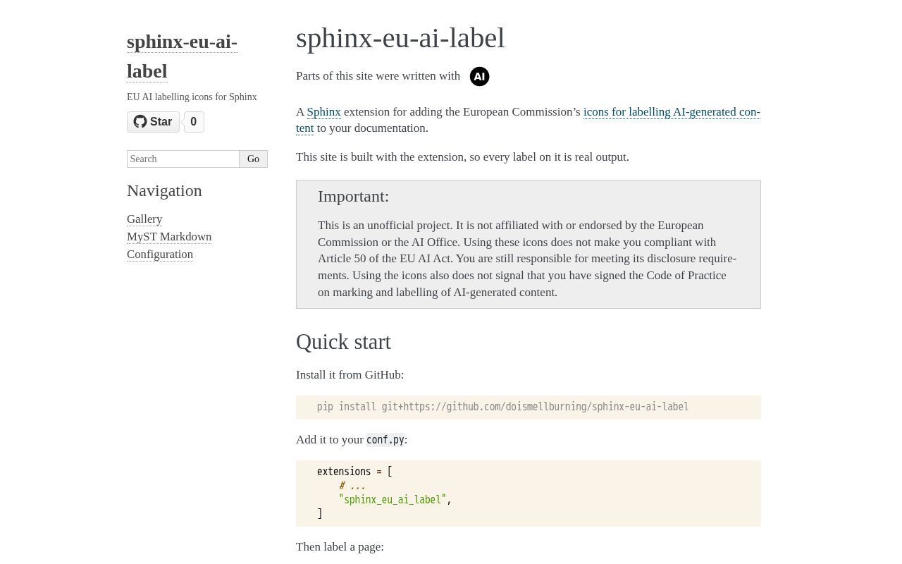 Preview of Sphinx Eu Ai Label