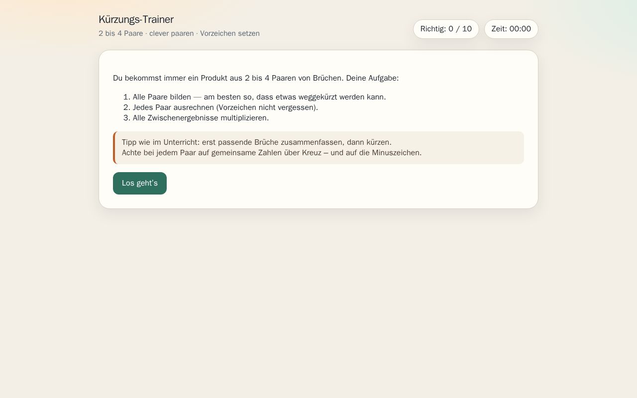 Preview of Kürzungs-Trainer