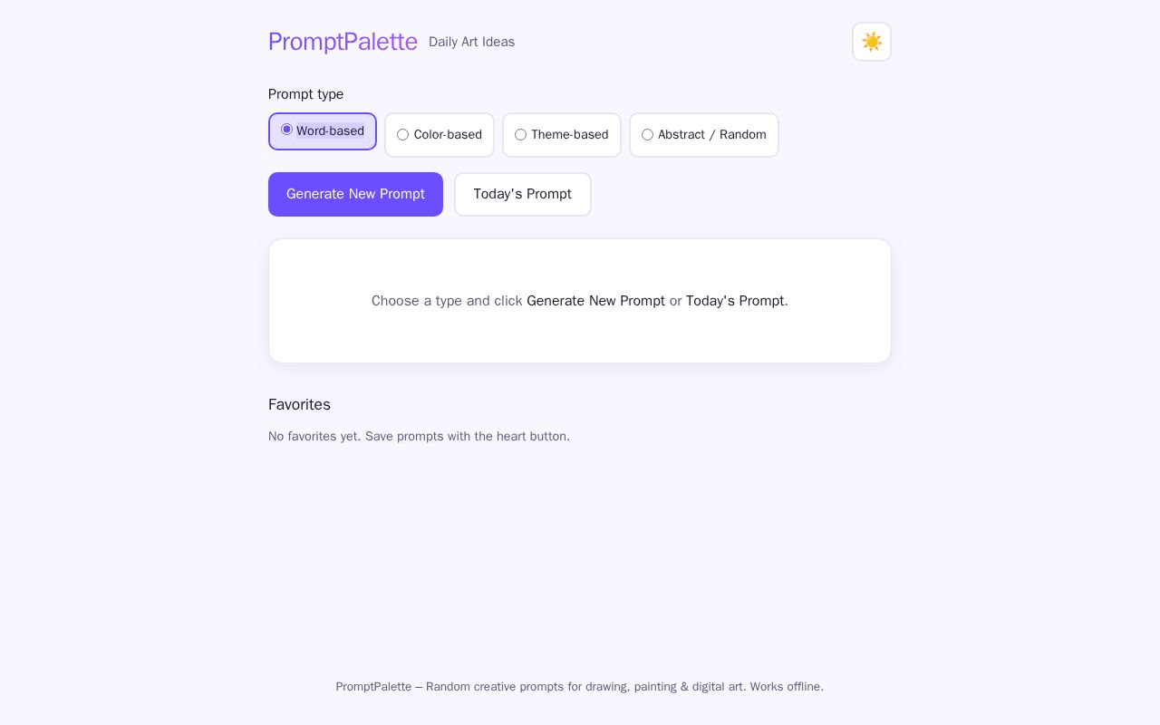 Preview of Prompt Pallete -  Your AI-Powered UI Style Generator