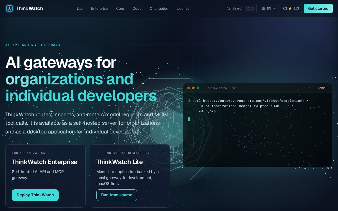 Preview of ThinkWatch Core
