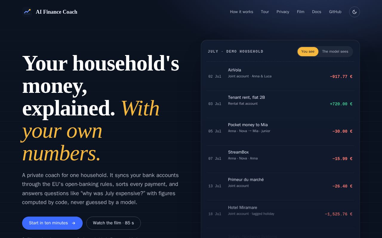 Preview of Ai Finance Coach