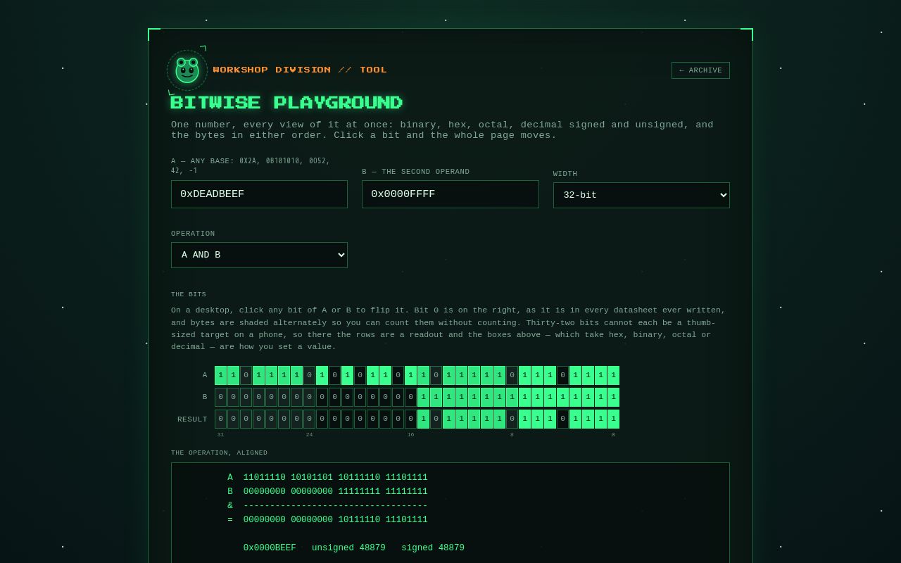 Preview of Bitwise Playground Slippylabs Com