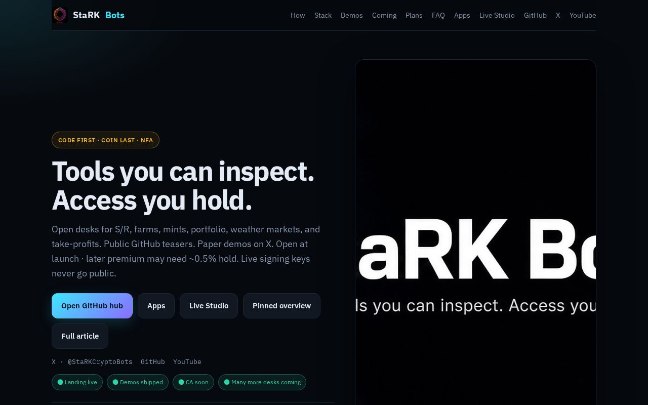 Preview of StaRK Bots