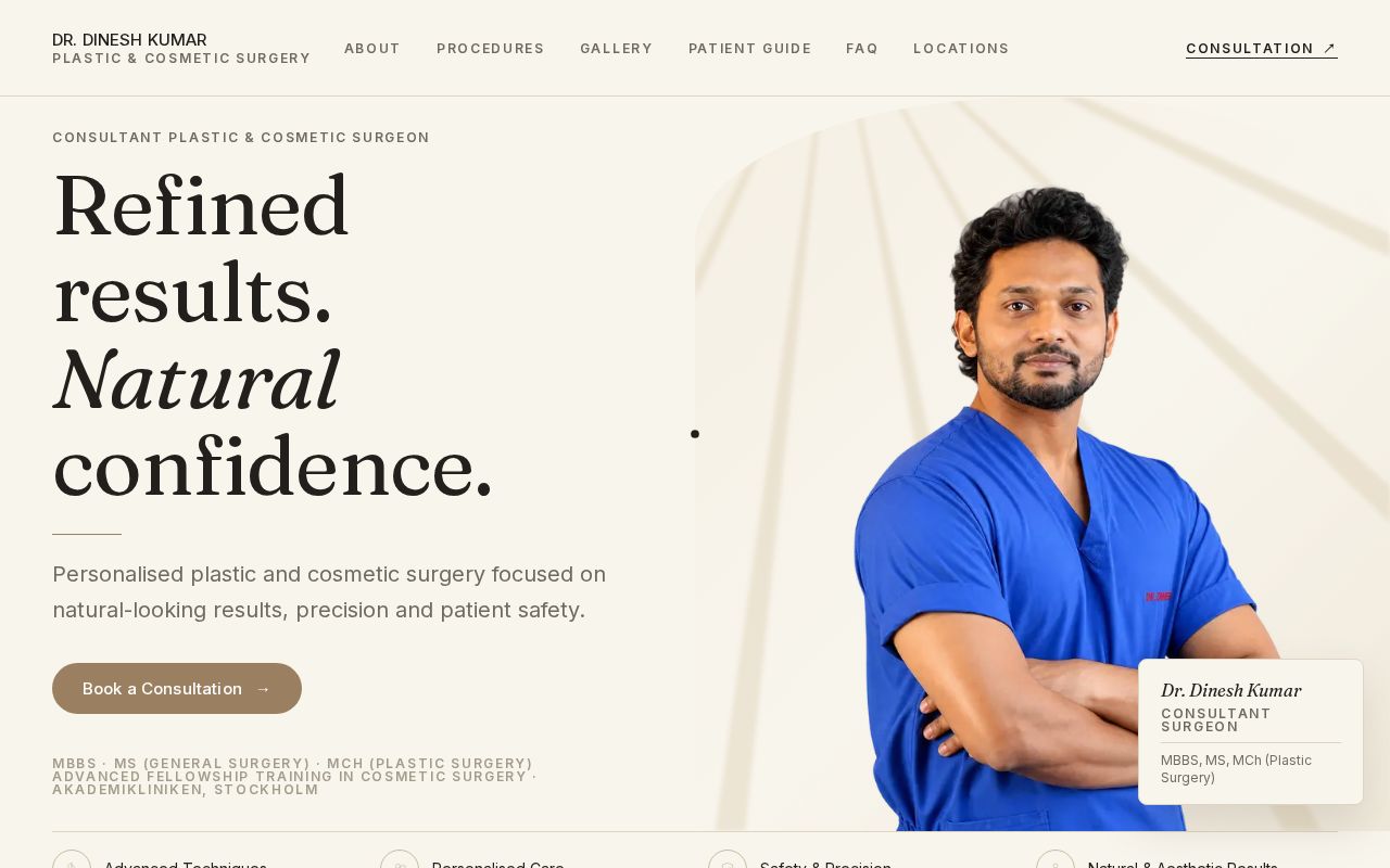 Preview of DrDinesh Website