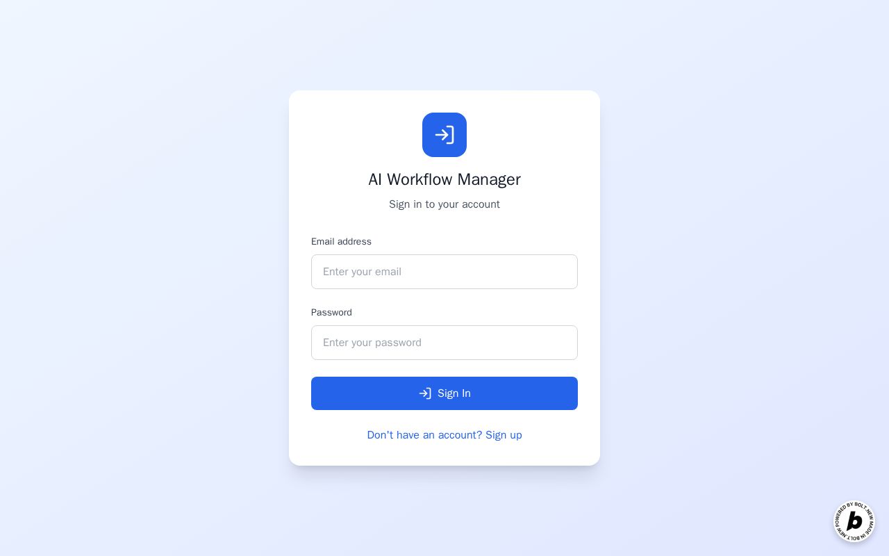 Preview of AI Workflow Manager