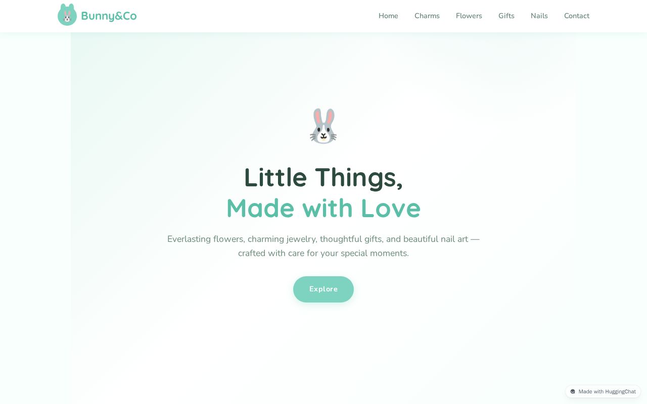 Preview of Bunny&Co - Mint Green Business Website