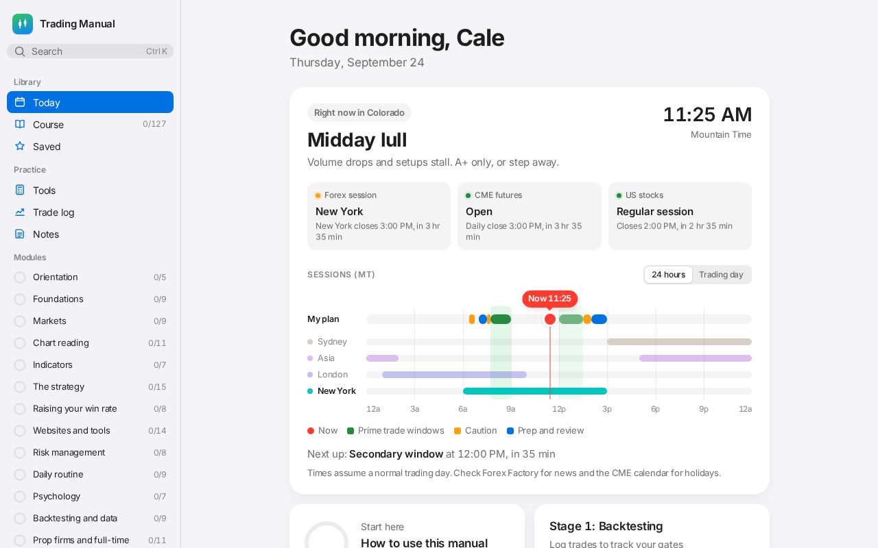 Preview of Trading Manual
