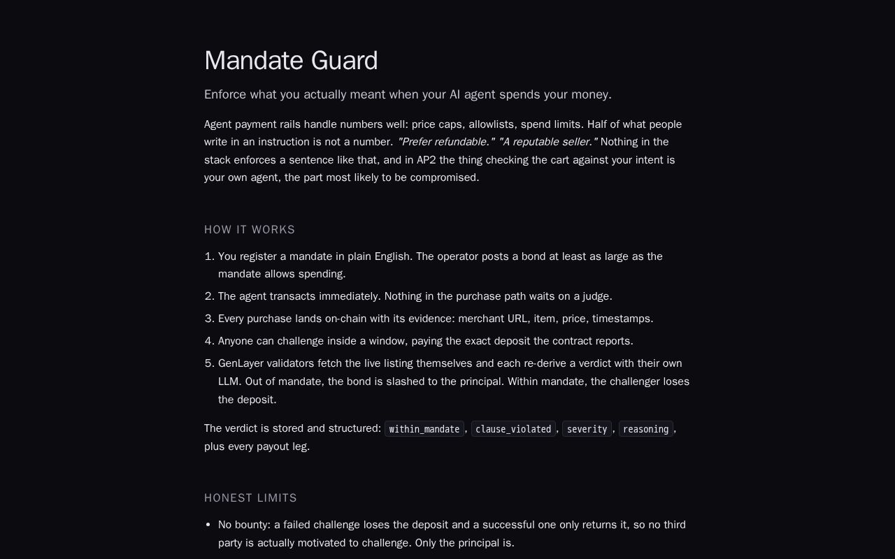 Preview of Mandate Guard
