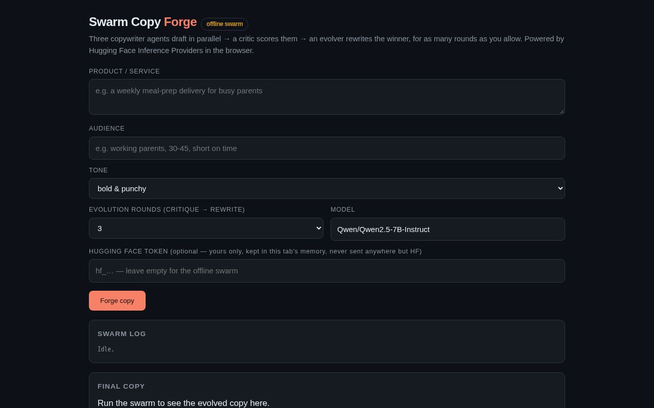 Preview of Swarm Copy Forge