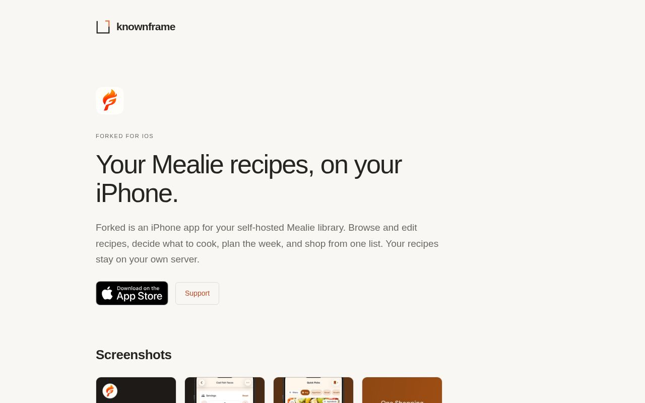 Preview of Forked For Mealie