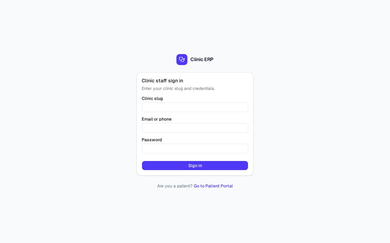 Preview of Clinic Erp