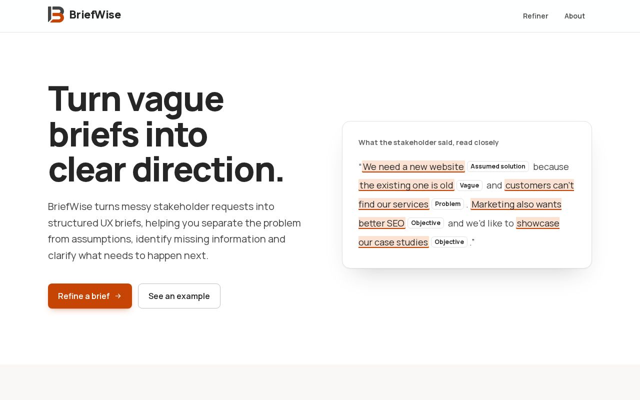 Preview of BriefWise