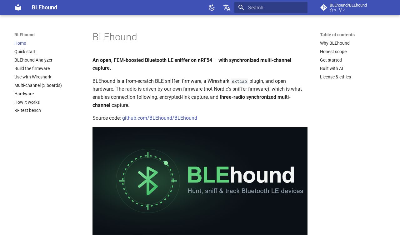 Preview of BLEhound Github Io