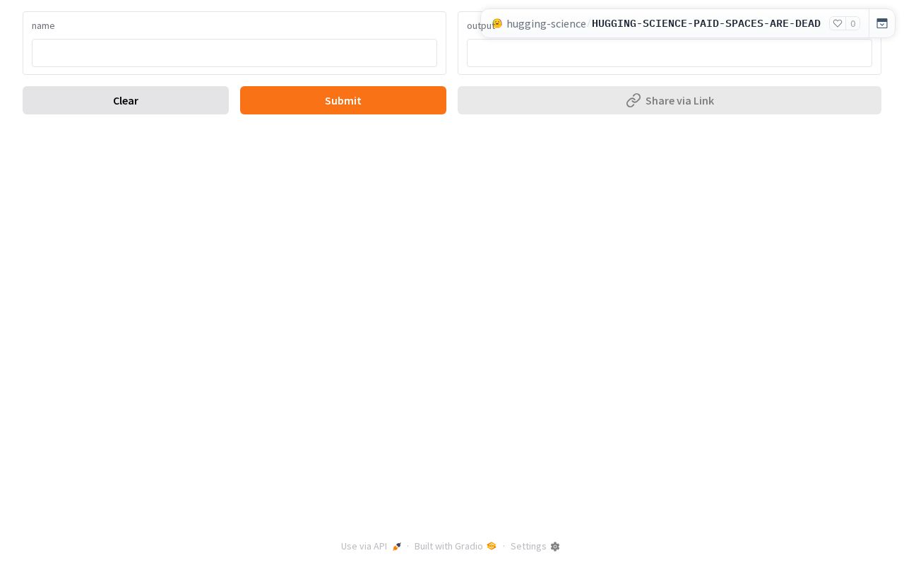 Preview of HUGGING SCIENCE PAID SPACES ARE DEAD