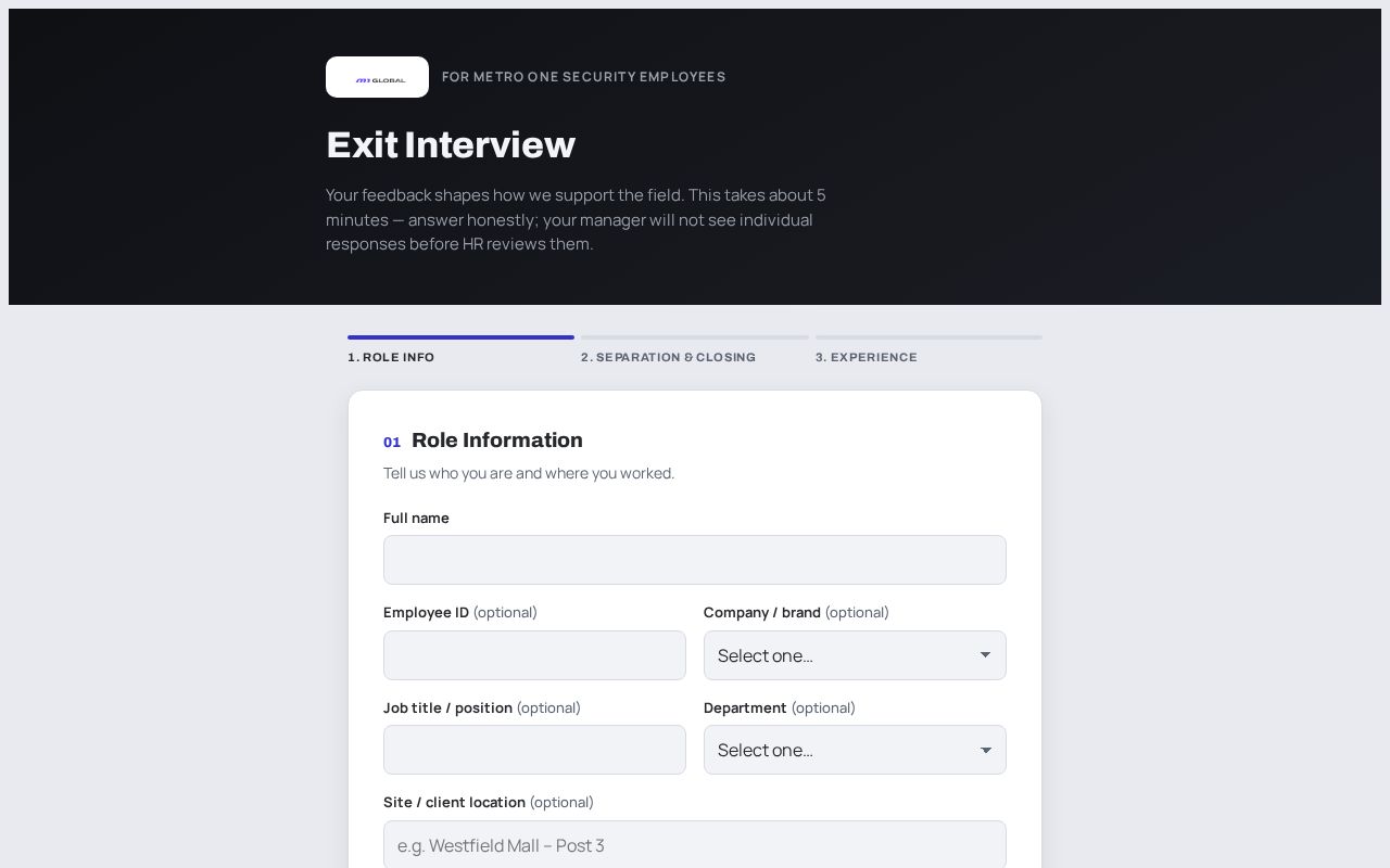 Preview of Exit Interview
