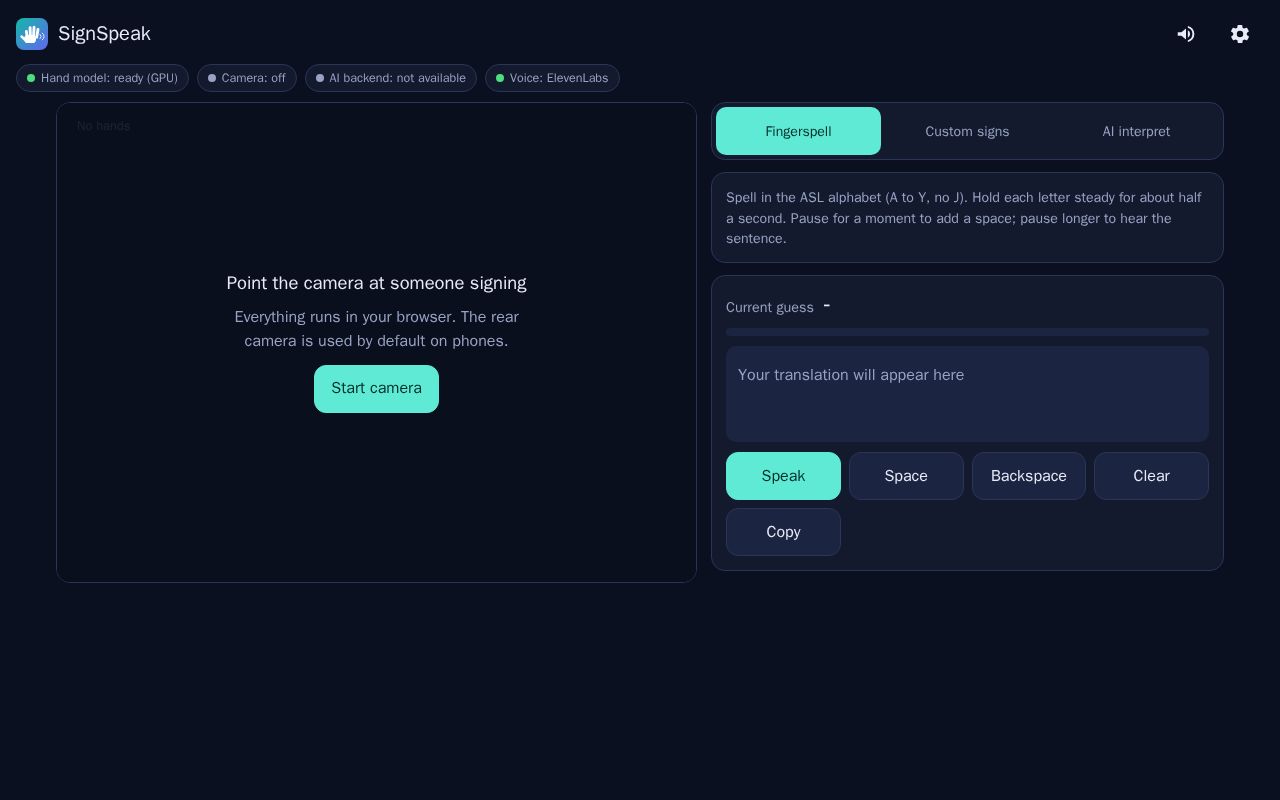 Preview of Signspeak
