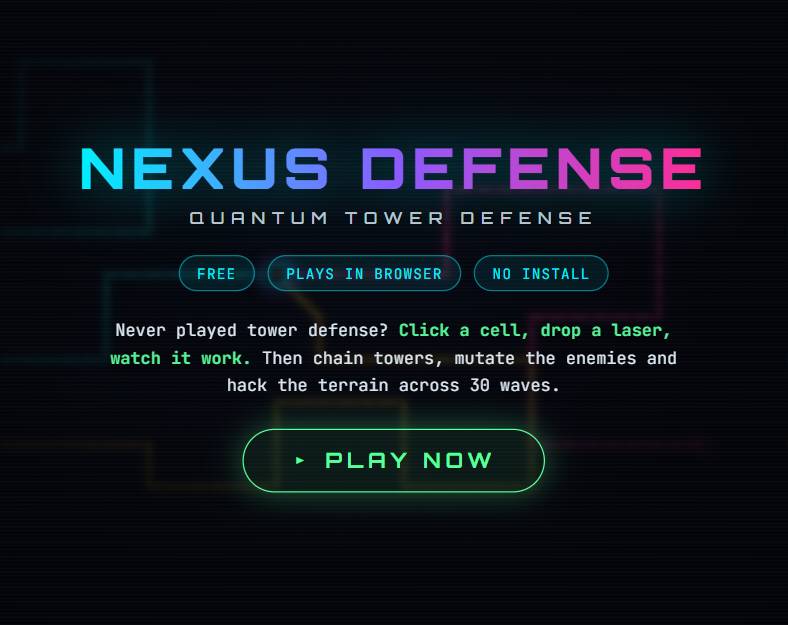 Preview of NEXUS DEFENSE - Quantum Tower Defense