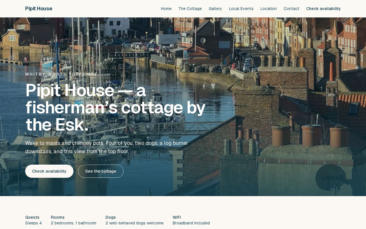 Preview of Pipit House Website