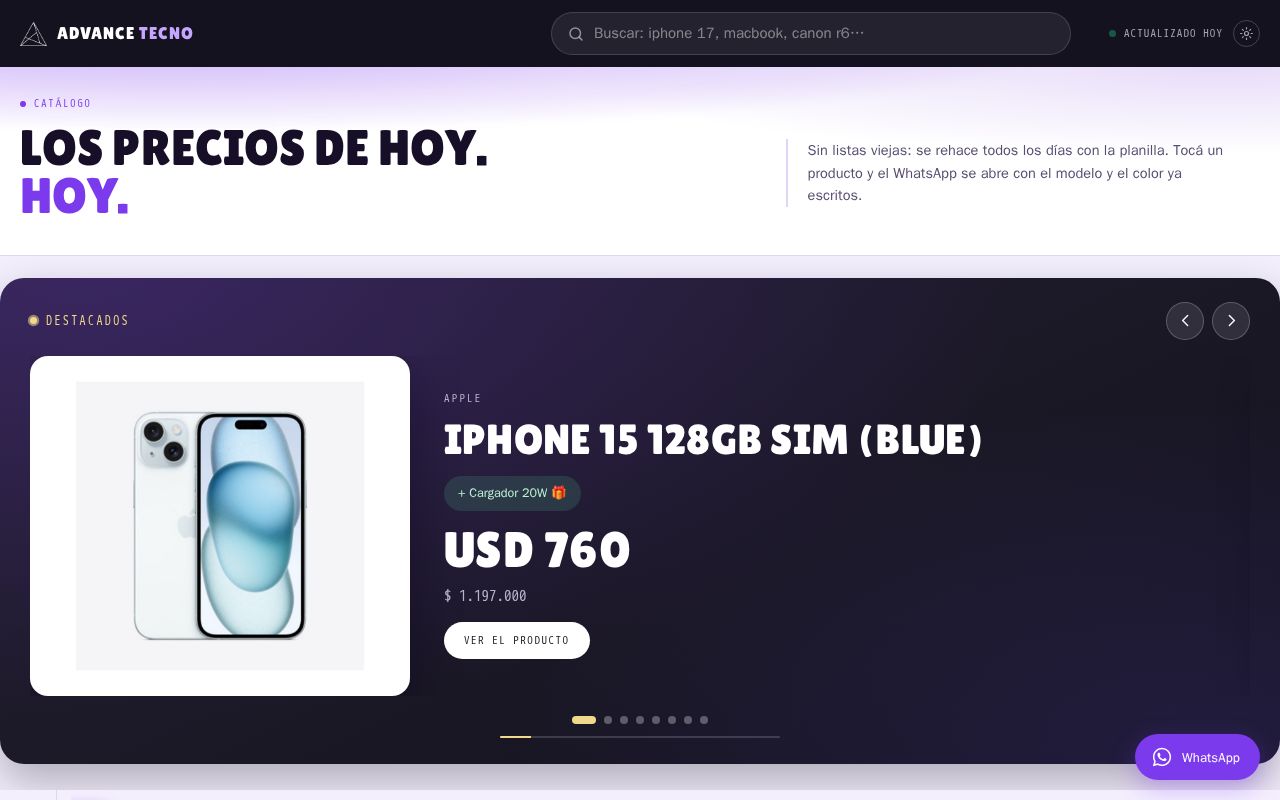 Preview of Catalogo Advance