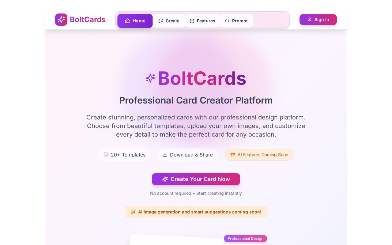 Preview of Bolt Special occasion Cards