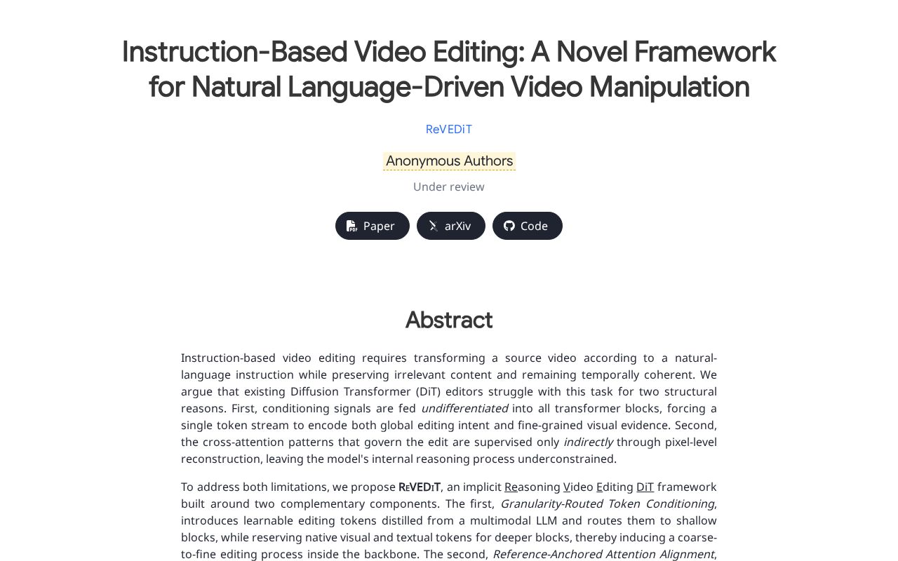 Preview of VideoEditing RL Github Io